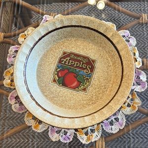 Vintage Stoneware Pie Plate